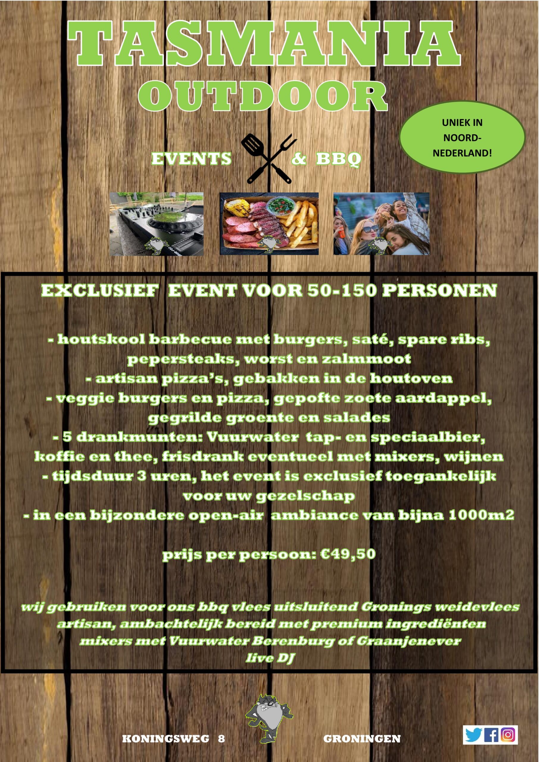 Tasmania outdoor Bedrijfs event 2021